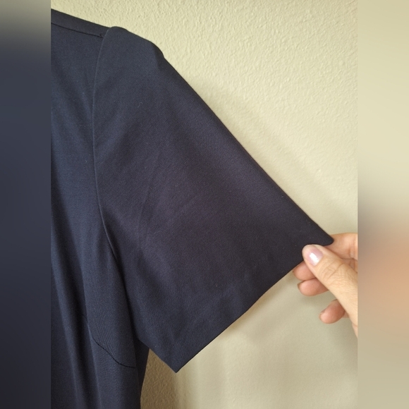 Nanette Lepore Womens Short Sleeve Knee-length Navy Dress. Size 10 - Picture 3 of 7